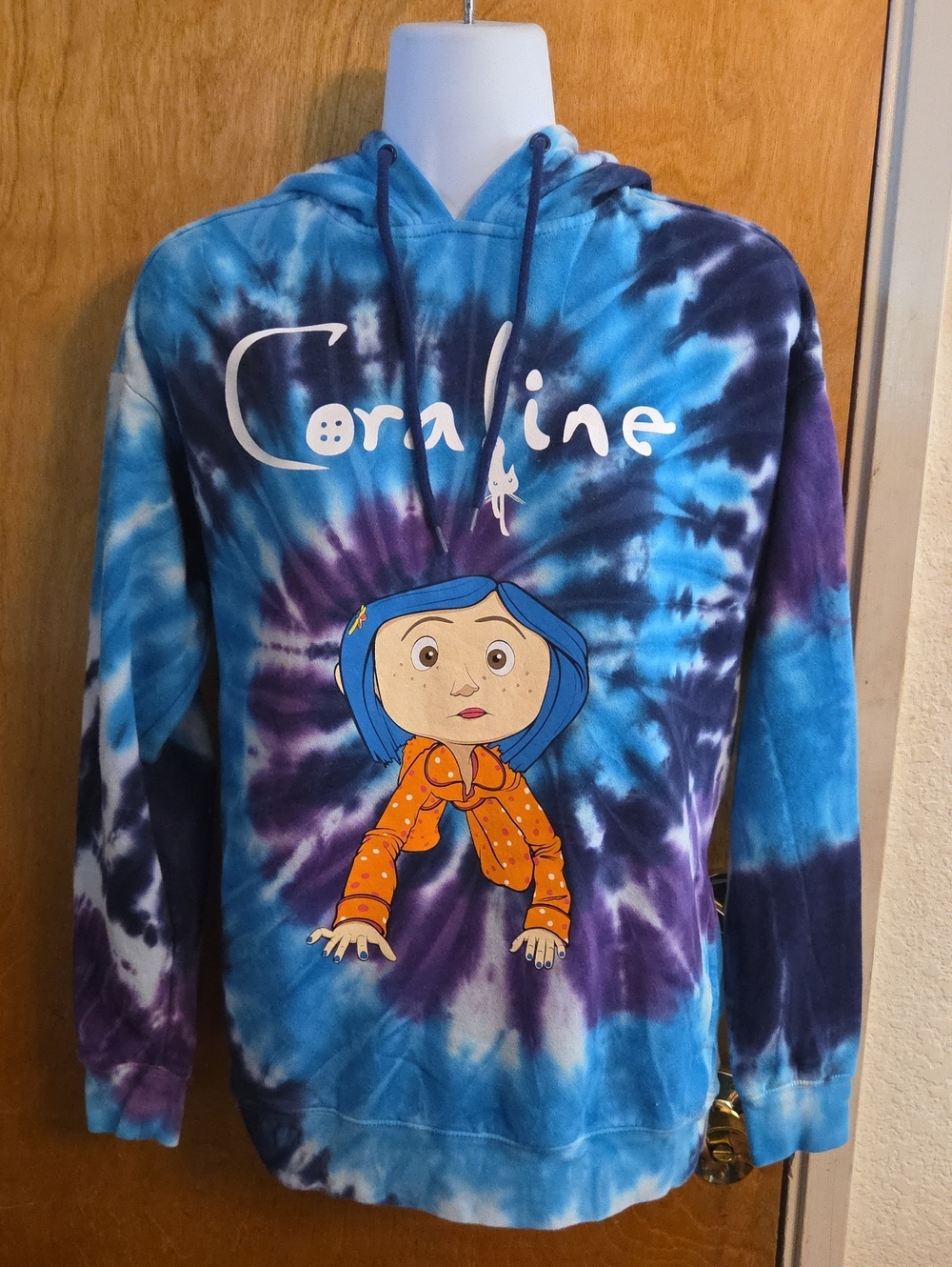 Coraline Tunnel Tie-Dye Women's Hoodie - BoxLunch Exclusive Size Small